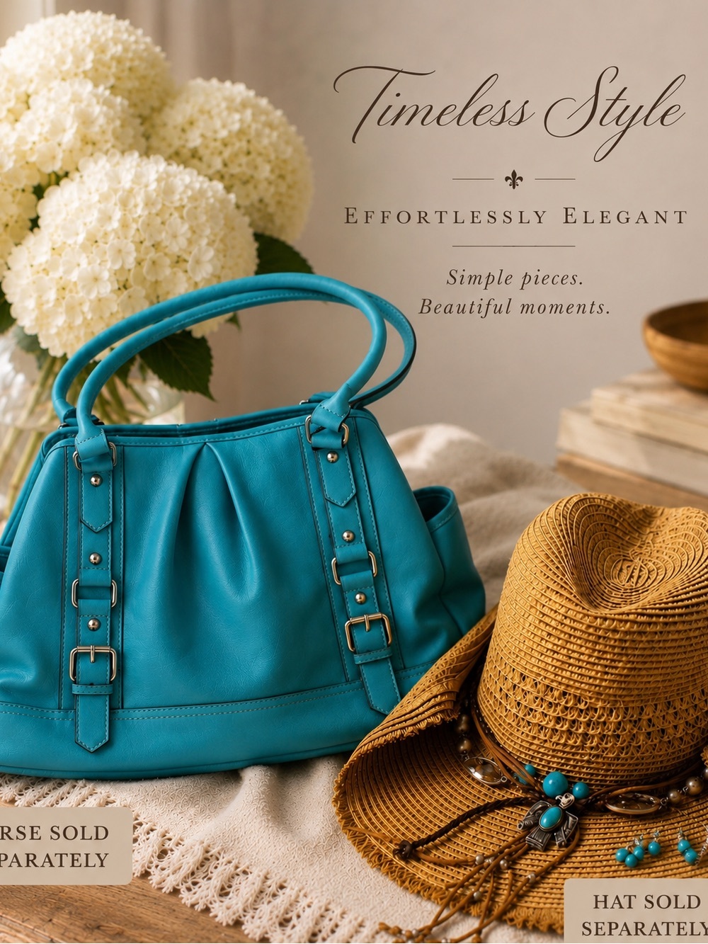 Turquoise Satchel Handbag - Timeless Style
